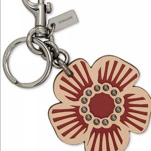 New COACH Boxed Willow Floral Bag Charm.